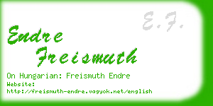 endre freismuth business card